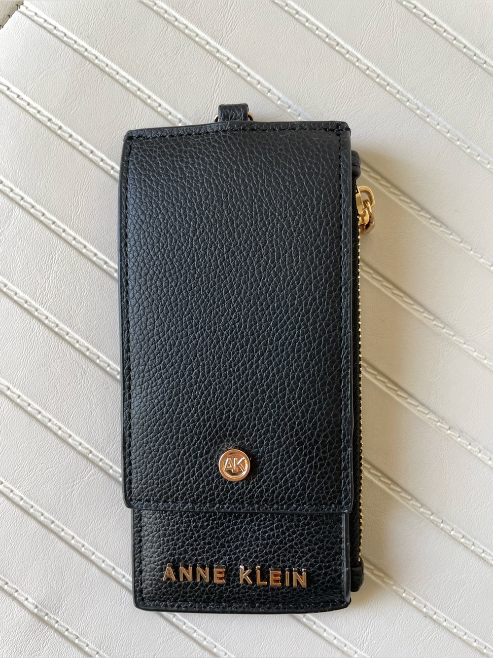 Anne Klein Black Wallet Card Holder RFID Style Compact Wallet